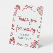 Merci italien tiré à la main pour le signe à venir (Recto)