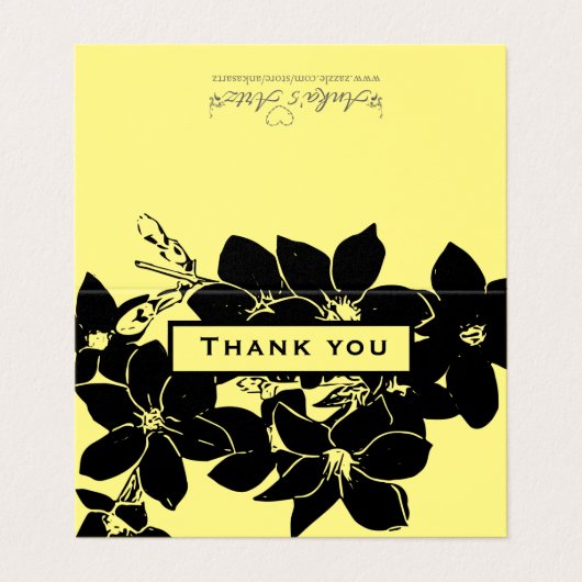 Merci Jasmine Flower Pack Mini Cartes (Outside Unfolded)