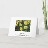 Merci jaune de fleurs de jonquilles (Dos)