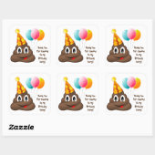 Merci Jaune Poop Emoji Stickers Anniversaire (Feuille)