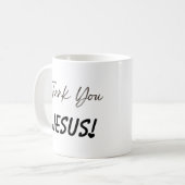Merci Jésus Exclamation Coeur Mug (Devant gauche)