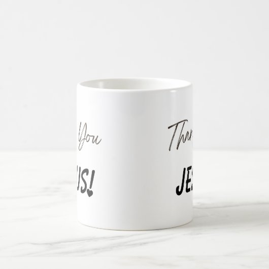 Merci Jésus Exclamation Coeur Mug (Centre)