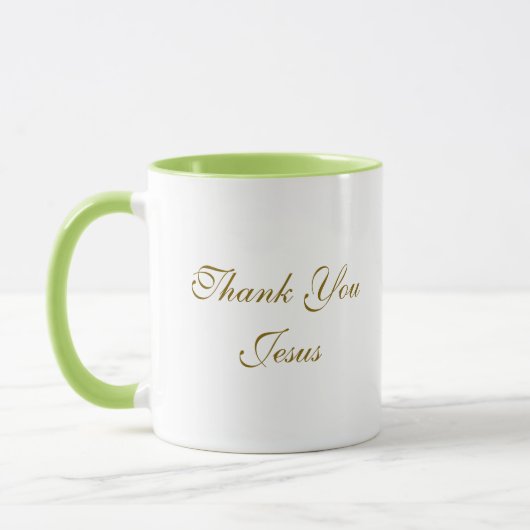 Merci Jésus, Mug de foi chrétienne traditionnelle (Gauche)