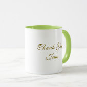 Merci Jésus, Mug de foi chrétienne traditionnelle (Devant droit)