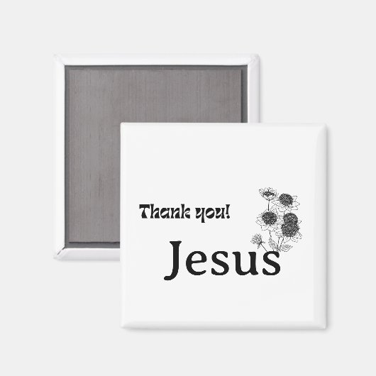 Merci Jésus Tournesol Magnet (Recto/Verso)