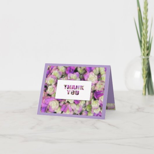 Merci Joli Fleurs Violet Gras Texte (Devant)