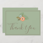 Merci Joli vert floral (Devant / Derrière)