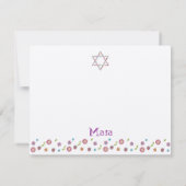 Merci juif de bat mitzvah d'étoile de David de (Dos)