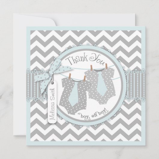 Merci jumeau d'impression de Chevron de cravates (Devant)