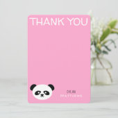 Merci Kawaii Ours Panda Rose Personnalisé (Debout devant)