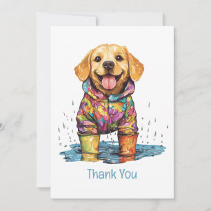Merci Labrador Retriever Flaque d'eau de pluie