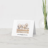 Merci Labrador Retriever Puppy Dogs Card (Dos)