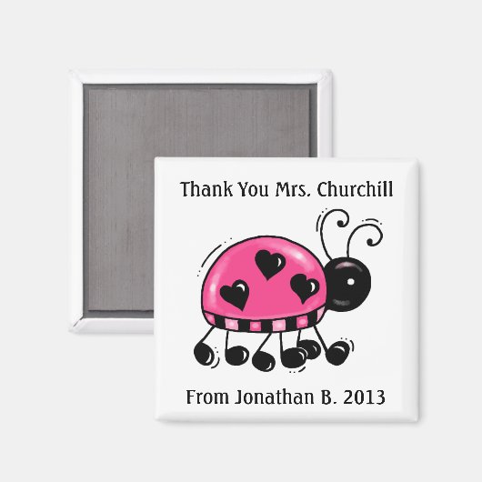 Merci Ladybug Magnet - SRF (Recto/Verso)