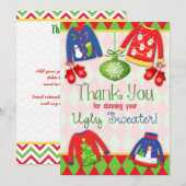 Merci laid de fête de partie de chandail de Noël (Devant / Derrière)