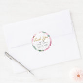 Merci l'amour est en fleur Autocollant (Enveloppe)