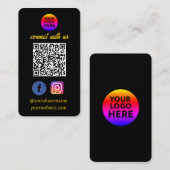 merci le logo du carte de visite avec code qr (Devant / Derrière)