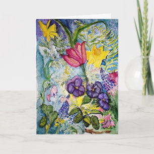 Merci - le ressort fleurit l'aquarelle
