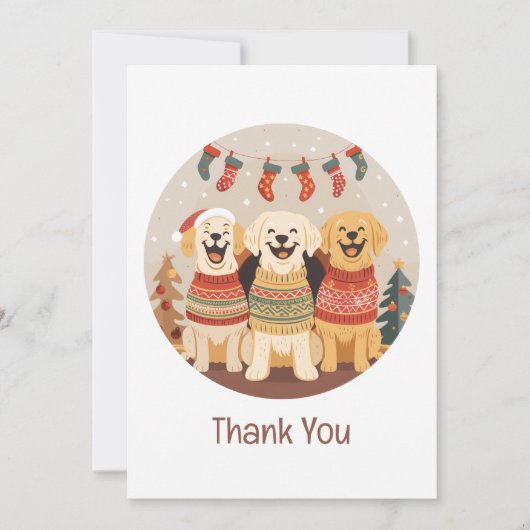 Merci les chiens Labrador Retriever de Noël (Devant)