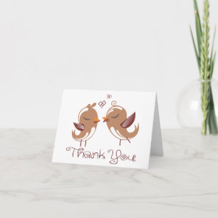 Merci les inséparables marrons et blancs Oiseaux d