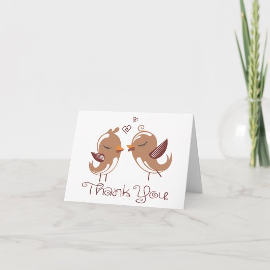 Merci les inséparables marrons et blancs Oiseaux d (Devant)