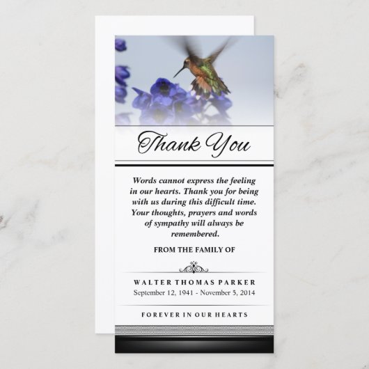 Merci Les mots de colibri ne peuvent pas être Expr (Devant / Derrière)