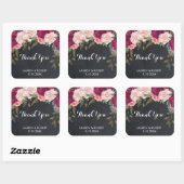 merci les stickers burgundy rose floral (Feuille)