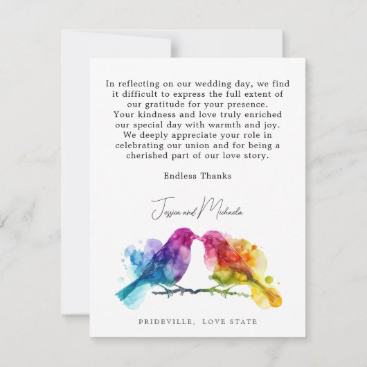 🌈 Merci LGBTQ+ Aigle arc-en-ciel (Dos)