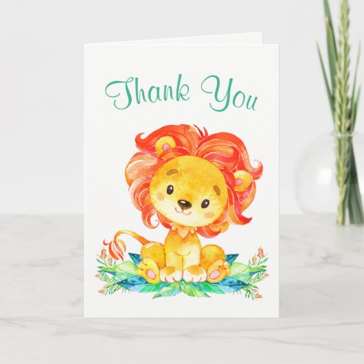 Merci Lion aquarelle (Devant)