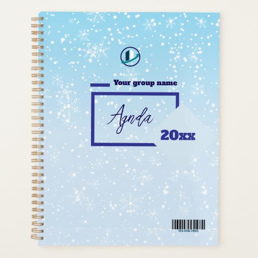 Merci & Logo & Texte personnaliser Planner (Devant)