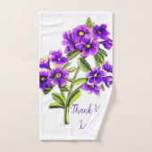 Merci Lord (Pansies violettes) (Serviette à main)