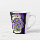 Merci Lord (Pansies violettes) Latte Mug (Droite)