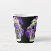 Merci Lord (Pansies violettes) Latte Mug (Devant)