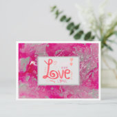 Merci Love Carte pour notes 3,5 pouces x 5 pouces  (Debout devant)