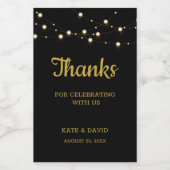 Merci lumineux Favor Mini Étiquette à vin (Étiquettes simples)