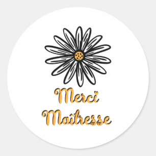 Merci maîtresse ronde sticker