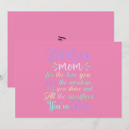 Merci Maman... (Devant / Derrière)