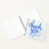 Merci Maman avec Carnet bleu coeur (Intérieur)
