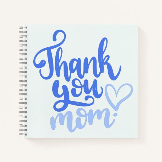 Merci Maman avec Carnet bleu coeur (Devant)