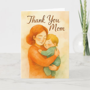 Merci Maman – Carte de fête des Mères aquarelle