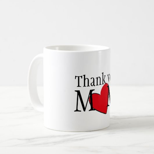 Merci Maman Customisée Mug café (Devant gauche)