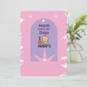 Merci, maman et papa - Carte de la Journée mondial (Debout devant)