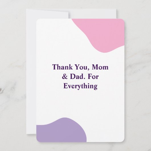 Merci, maman et papa - Carte de la Journée mondial (Dos)