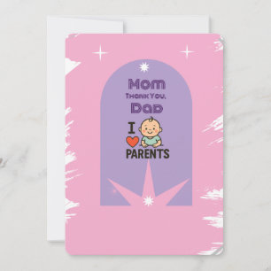 Merci, maman et papa - Carte de la Journée mondial