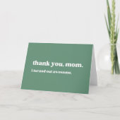 Merci maman, j'ai été génial, vert (Devant)