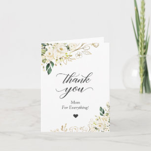 Merci Maman pour tout Elegant Roses Blanches