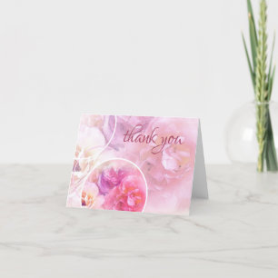 Merci manuscrit Script Chic Aquarelle Roses