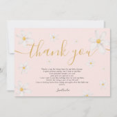 Merci marguerite mignon baby shower or couleur or (Devant)