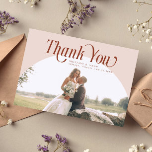 Merci Mariage à arc rose