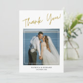 Merci Mariage à double face moderne 2 photos (Debout devant)