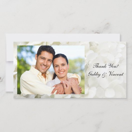 Merci Mariage à fleurs d'Hydrangea blanc (Devant)